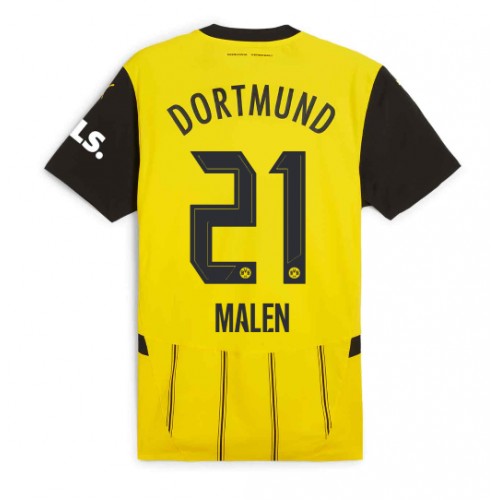 Dres Borussia Dortmund Donyell Malen #21 Domaci 2024-25 Kratak Rukav